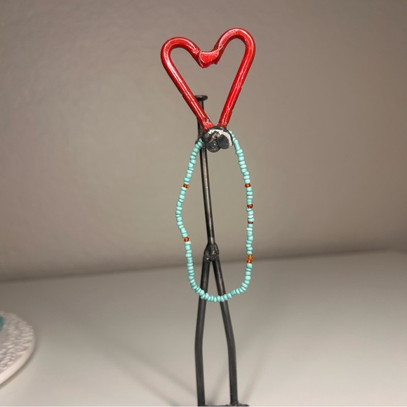 Turquoise Boho Multilayer Stackable Bracelets - Picture 7 of 9